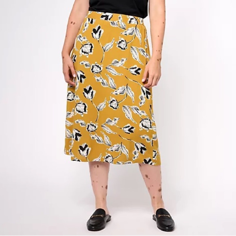 AnyBody Regular Pull-on‎ Printed Midi Skirt